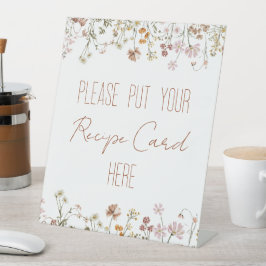 Wildblume Brautparty Rezept Karte Hier Sockelschild