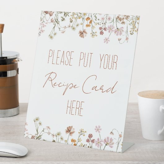 Wildblume Brautparty Rezept Karte Hier Sockelschild (In Situ)