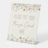 Wildblume Brautparty Rezept Karte Hier Sockelschild (Vorderseite)