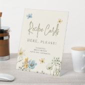 Wildblume Brautparty Rezept-Kartenzeichen Sockelschild (In SItu)