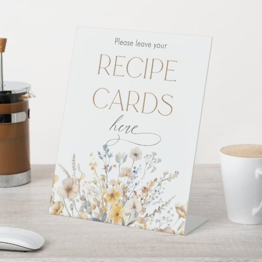 Wildblume Brautparty Rezeptionskarten Sockelschild (In SItu)