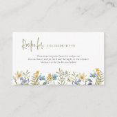Wildblume Brautparty Rezeptur Anfrage Begleitkarte (Vorderseite)