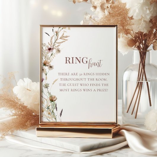 Wildblume Brautparty Ringjagd Spiel Poster