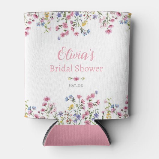 Wildblume Brautparty Rose Gold kann kühler Dosenkühler (Vorderseite)