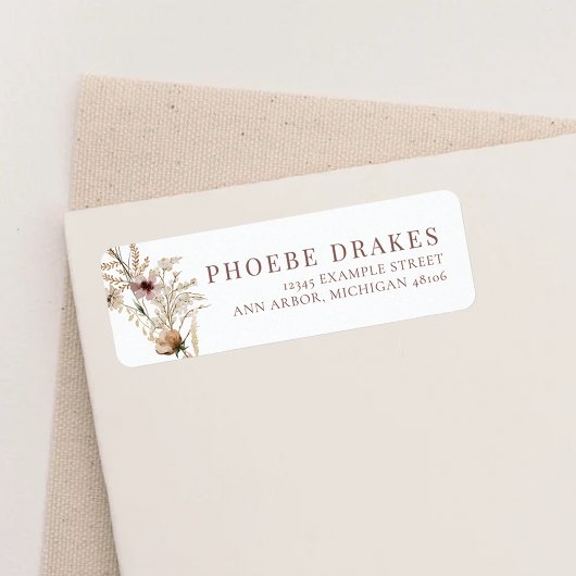 Wildblume Brautparty Rücksendeadresse