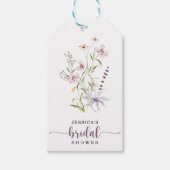 Wildblume Brautparty Rustikale Gefälligkeit Geschenkanhänger (Vorderseite)