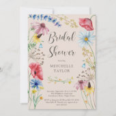 Wildblume Brautparty Rustikale Landflora Einladung (Vorderseite)