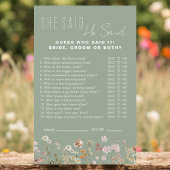 Wildblume Brautparty sagte er sagte, sie sagte Gam