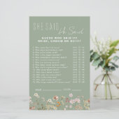 Wildblume Brautparty sagte er sagte, sie sagte Gam (Stehend Vorderseite)