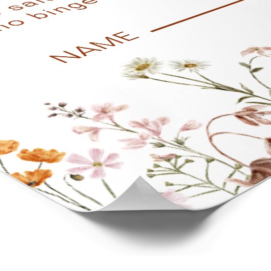 Wildblume Brautparty sagte er sagte, sie sagte Gam Poster (Ecke)