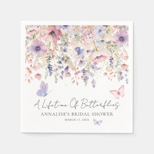 Wildblume-Brautparty Serviette (Vorderseite)