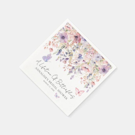 Wildblume-Brautparty Serviette (Ecke)