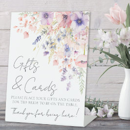 Wildblume Brautparty Sockelschild