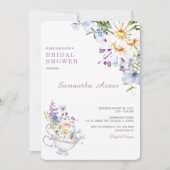 Wildblume Brautparty Tee Party Einladung (Vorderseite)