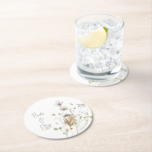 Wildblume Brautparty Untersetzer Gefallen (Vor Ort)