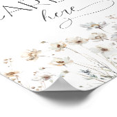 Wildblume Brautparty Verlasse Ihre Rezeptionskarte Poster (Ecke)