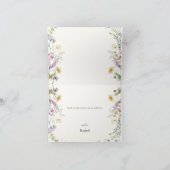 Wildblume Brautparty Vielen Dank Dankeskarte (Innenseite)