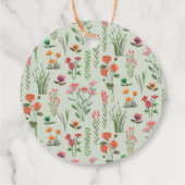 Wildblume Brautparty Vielen Dank Geschenkanhänger (Rückseite)