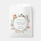 Wildblume Brautparty Vielen Dank Geschenktütchen (Vorderseite)
