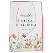 Wildblume Brautparty Vielen Dank Mittlere Geschenktüte (Vorderseite)