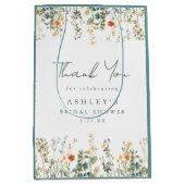 Wildblume Brautparty Vielen Dank Mittlere Geschenktüte (Vorderseite)