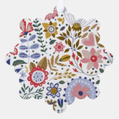 Wildblume Brautparty Vielen Dank Ornament Karte (Rückseite)