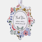 Wildblume Brautparty Vielen Dank Ornament Karte (Linke Ecke)