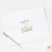 Wildblume Brautparty Vielen Dank Quadratischer Aufkleber (Umschlag)