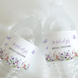 Wildblume-Brautparty Wasserflaschenetikett