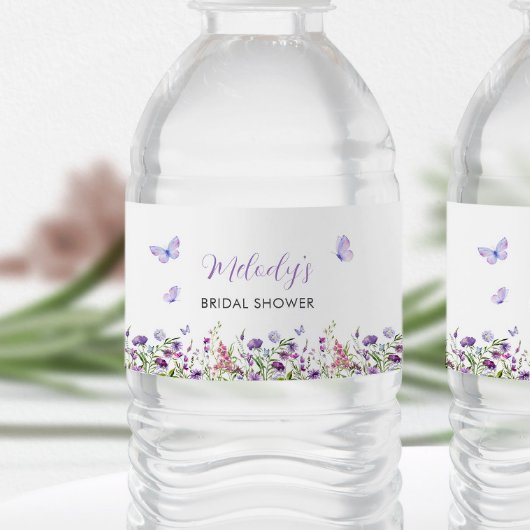 Wildblume-Brautparty Wasserflaschenetikett