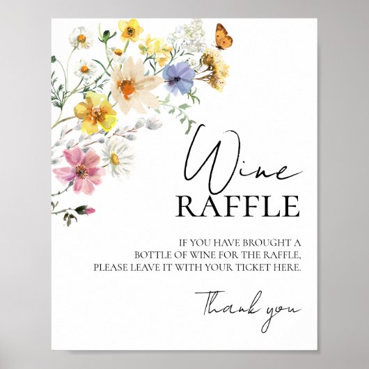 Wildblume Brautparty Weinroute Poster (Vorne)