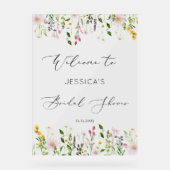 Wildblume Brautparty Willkommen Acrylschild (Vorderseite)