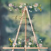 Wildblume Brautparty Willkommen Acrylschild (Neutral)