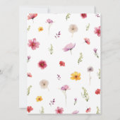 Wildblume Brautparty, wo sie Spielkarte waren Einladung (Rückseite)