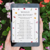 Wildblume Brautparty würde eher Karte