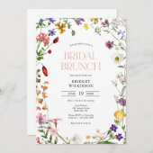 Wildblume Bridal Brunch Brautparty Einladung (Vorne/Hinten)
