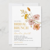 Wildblume Bridal Brunch, Brautparty Einladung (Vorderseite)