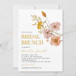 Wildblume Bridal Brunch, Brautparty Einladung
