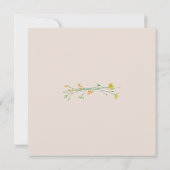 Wildblume Bridal Brunch mit Bride Floral Einladung (Rückseite)