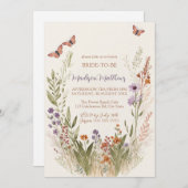 Wildblume Bridal Dusche Einladung Whimsical (Vorne/Hinten)