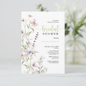 Wildblume Bridal Dusche Einladungskarte Einladung (Stehend Vorderseite)