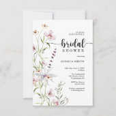 Wildblume Bridal Dusche Einladungskarte Einladung (Vorderseite)