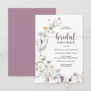 Wildblume Bridal Dusche Einladungskarte Einladung