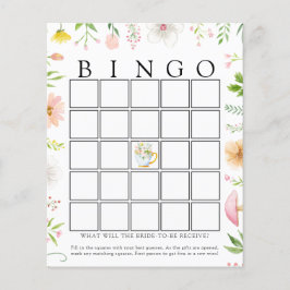 Wildblume Bridal Tea Bingo Game Card