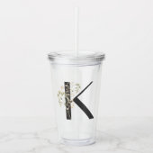 Wildblume Bridesmaid Wasserfarben Initial "K" Acryltrinkbecher (Vorderseite)