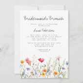 Wildblume Bridesmaier Brunch Einladung (Vorderseite)