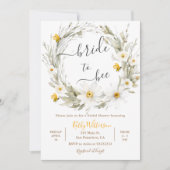 Wildblume Bridge to Bee Bridal Dusche Einladung (Vorderseite)