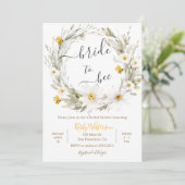 Wildblume Bridge to Bee Bridal Dusche Einladung (Stehend Vorderseite)