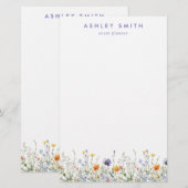 Wildblume Briefpapier (Vorne/Hinten)