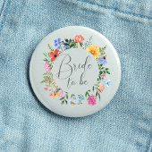 Wildblume Brito Be Script Wedding Button